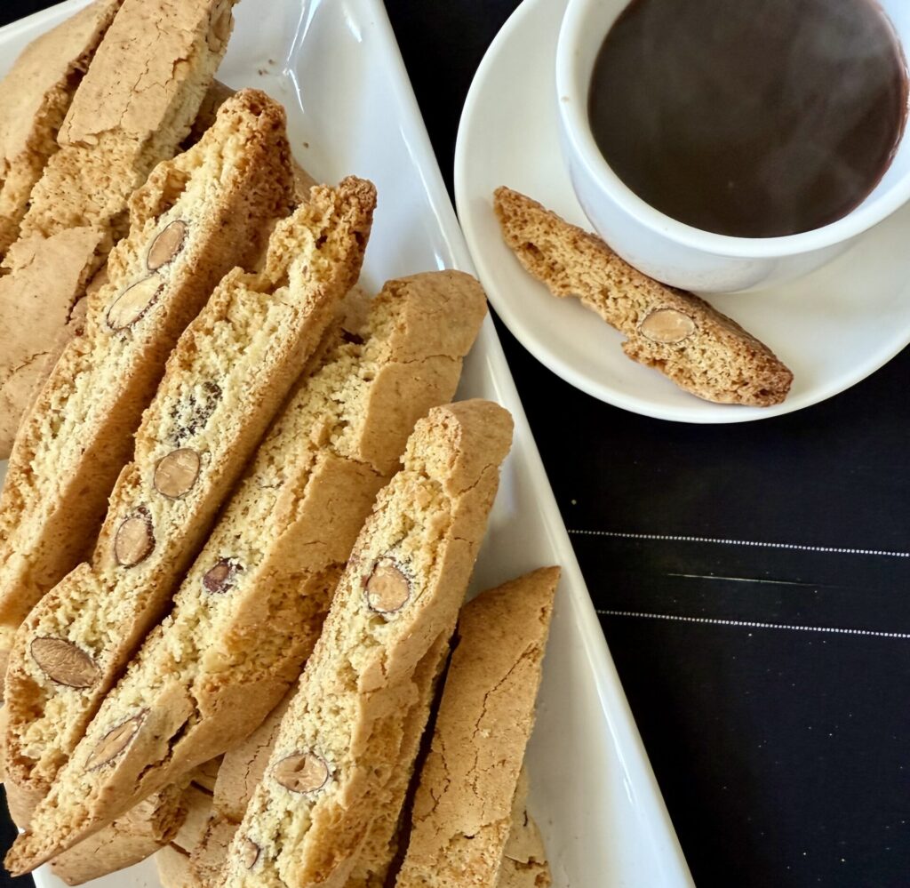Almond Biscotti and Black Coffee