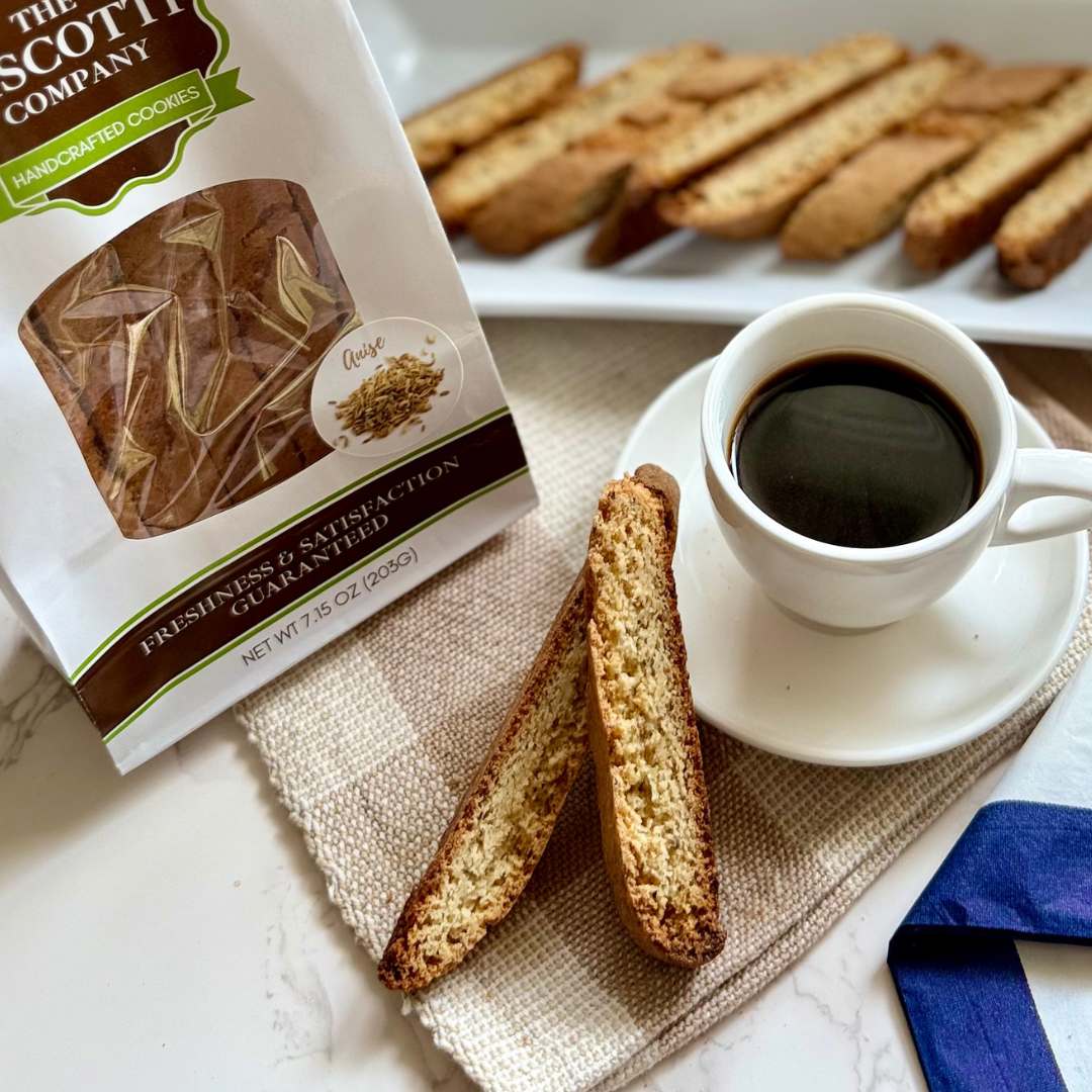Anise seed cookies close up — perfect for dipping