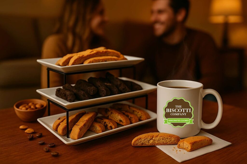 Assorted biscotti on a cozy table - biscotti bakery and delivery for the best biscotti to buy online