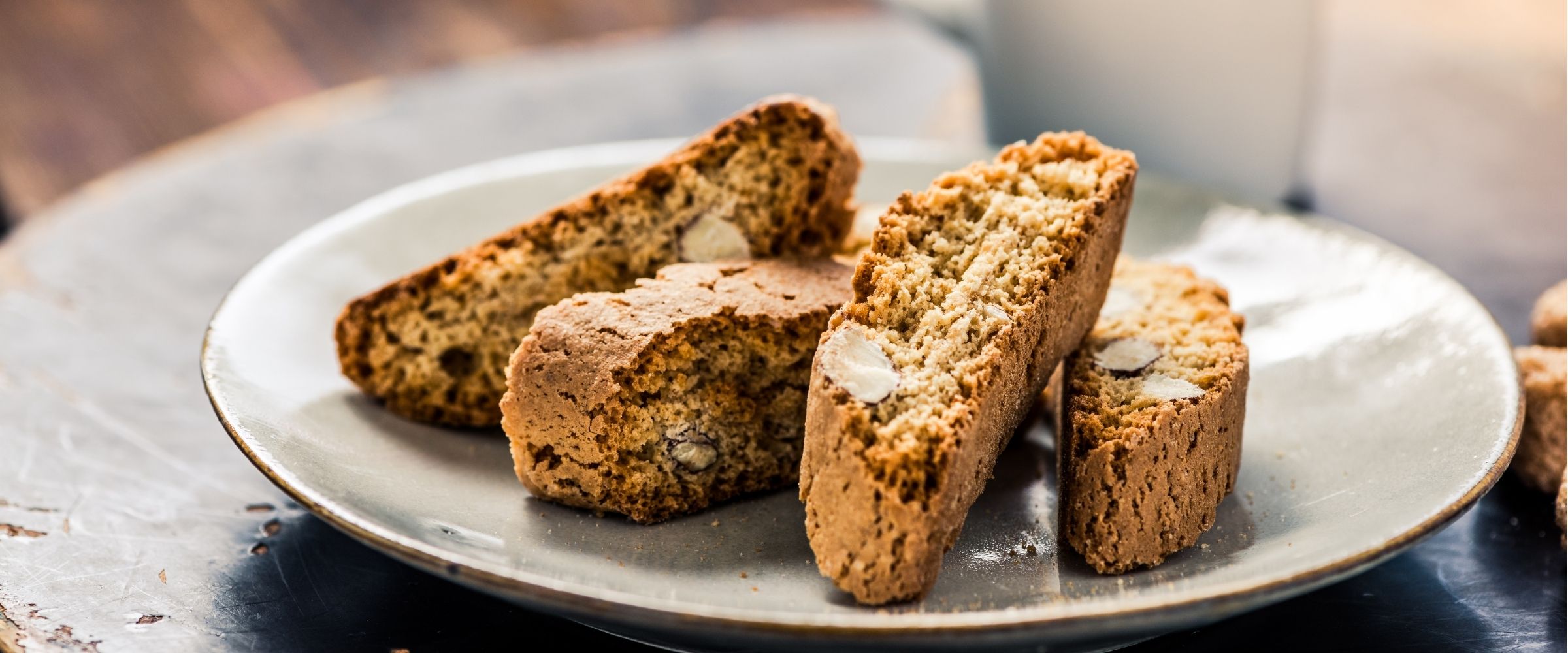 Handmade biscottis by The Biscotti Company with coffee