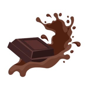 Chocolate Biscottini flavor logo with Belgian chocolate chunk branding