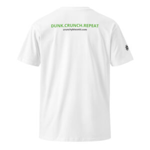 Alternative view of DUNK. CRUNCH. REPEAT. Unisex T-Shirt (#01 Sleeve) | The Biscotti Company