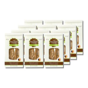 12 packages Dark chocolate & orange almond biscotti.