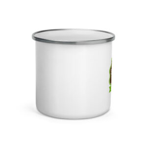 Close-up of a white paint can with a shiny metal rim along the top edge, viewed from the side.