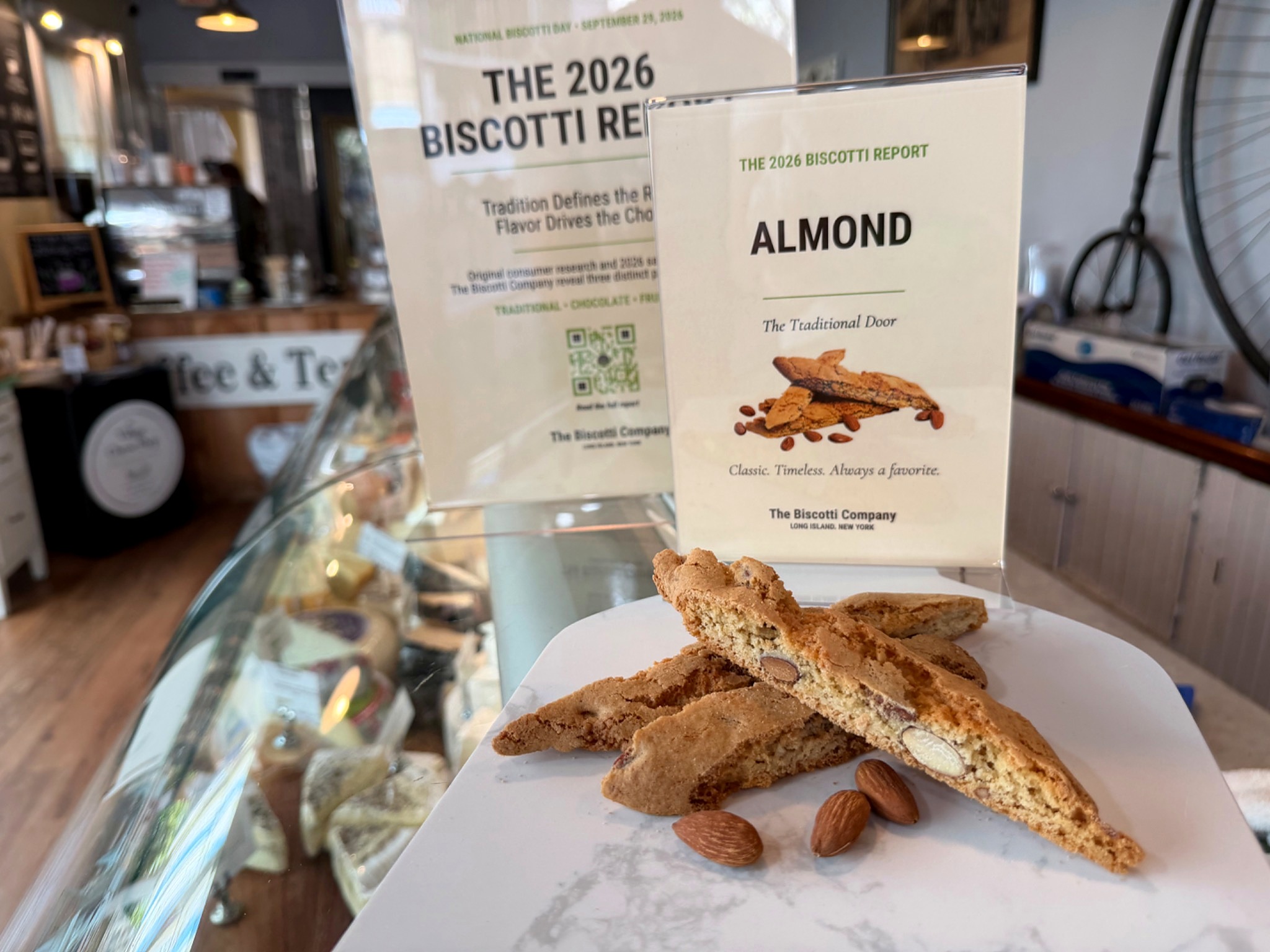 Almond biscotti representing the Traditional Door in The 2026 Biscotti Report, photographed at the event venue.